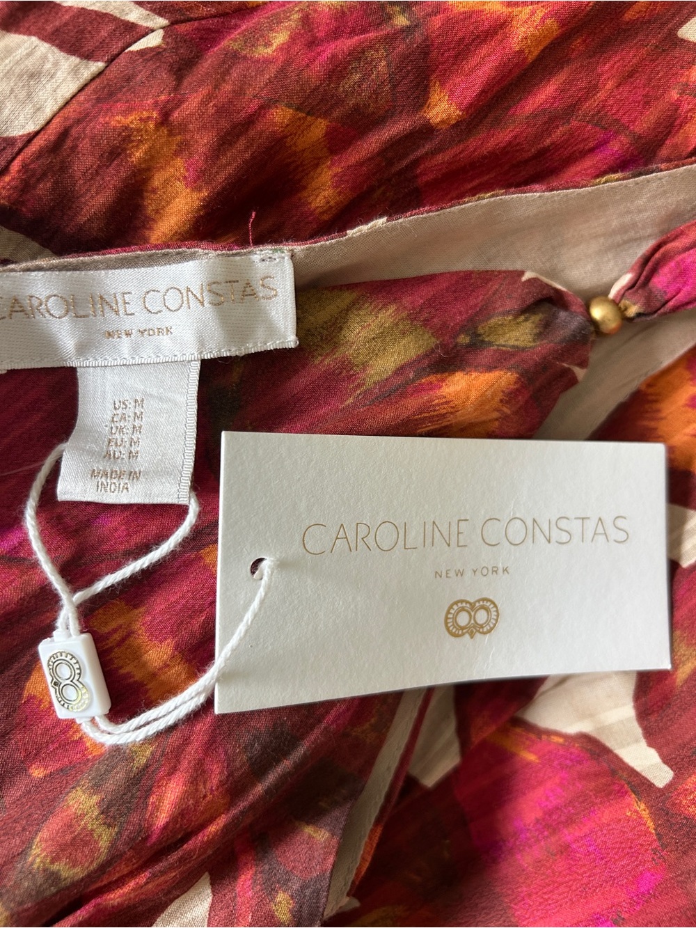 Tuckernuck Caroline Constas Sleeveless Floral Maxi Dress NWT size M - Picture 3 of 4